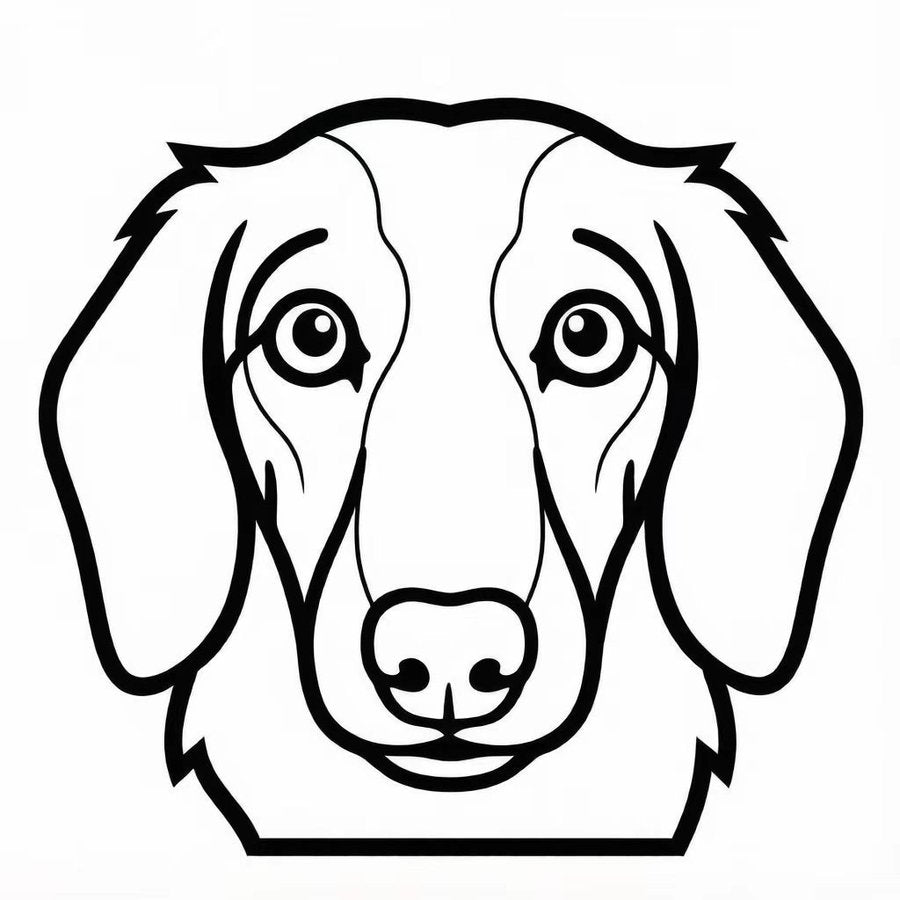 Design proof for the Natural set: the dog drawn as black line work, to be cut in raw basswood